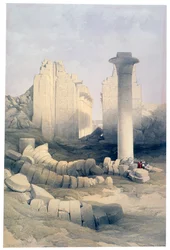 Der Dromos oder Zentralhalle des Großen Tempels von Amun, Karnak