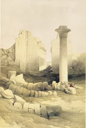 Der Dromos oder die zentrale Halle des Großen Tempels von Amun, Karnak, aus Ägypten und Nubien, Bd. 2