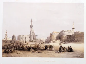 Der Eingang der Zitadelle von Kairo - in „Das Heilige Land“ von David Roberts, London 1849