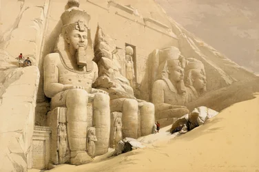 Der Große Tempel von Abu Simbel, Nubien, Ägypten, ca. 1845