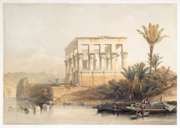 Der Hypäthral-Tempel in Philae, genannt das Bett des Pharao, Ägypten, 1849