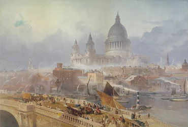 Ansicht der Blackfriars Bridge und St. Paul