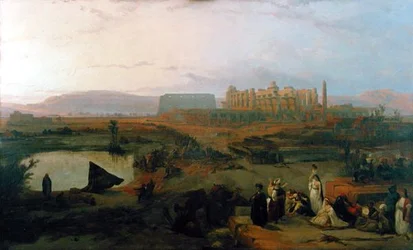 Blick auf die Ruinen des Karnak-Tempels