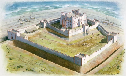 Piel Castle, 14. Jahrhundert, um 1990-2010