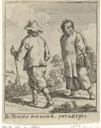 Ein Bauernpaar auf dem Weg
