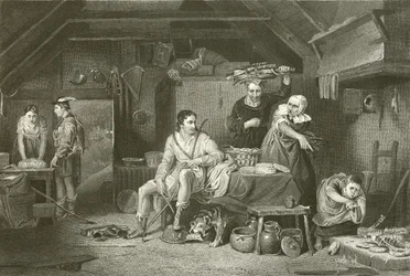Alfred in der Hütte des Hirten