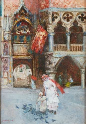 Tauben füttern, Markusplatz, Venedig