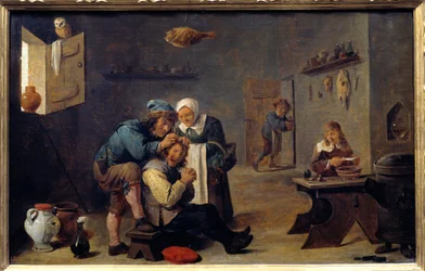 Medizin: „Der chirurgische Eingriff“. Flämische Schule. Maße: 0,33 x 0,25 m. Madrid, Museo del Prado