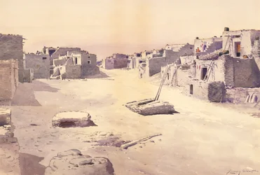 Straße im Pueblo von Oraibi, Tusayan, Arizona, 1888