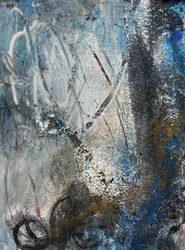 Texturiertes Blau-Gold-Abstrakt
