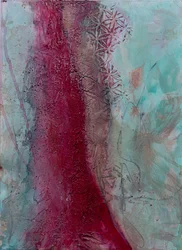 Lebendiges Rot-Teal-Muster