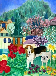 Hinterhofhunde, 2013 (Acryl auf Leinwand)