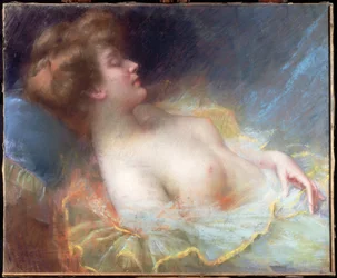 Schlafende junge Frau