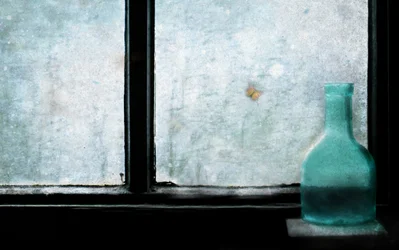 Ruhiges Fenster Schmetterlingsflasche