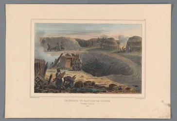 Militärs in einem Bastion, 1832