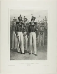 Unteroffizier und Soldaten des Wolhynischen Regiments (Kaiserliche Garde), Lager Vosnessensk