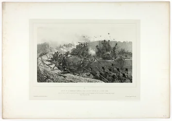 Ausfall der römischen Garnison..., aus Souvenirs d’Italie: Expédition de Rome