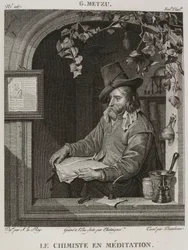 Der Chemiker in Meditation, nach Gabriel Metsu
