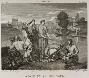 Moses aus den Wassern gerettet, nach Nicolas Poussin