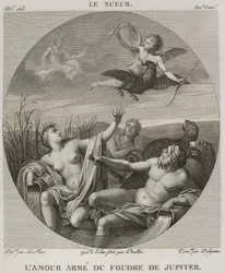 Amor bewaffnet mit Jupiters Blitz, nach Eustache Le Sueur