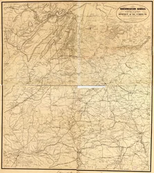 Nordwestliches Georgia (mit Teilen der angrenzenden Staaten Tennessee und Alabama) als Teil des Department of the Cumberland