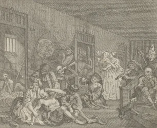 Der Lebenswandel eines Wüstlings, Platte 8, ca. 1800