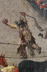 Der Triumph der Erzherzogin Isabella im Ommeganck in Brüssel am 31. Mai 1615, Detail einer kostümierten Teufelsfigur, 1615