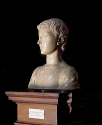 Junger Mann. Skulptur von Desiderio da Settignano (ca. 1430-1464), 1450-1455, Maße 40x34,5 cm, Florenz, Museo Nazionale del Bargello