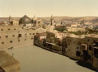 Der Teich von Hiskia, Jerusalem, Heiliges Land, ca. 1890-1900
