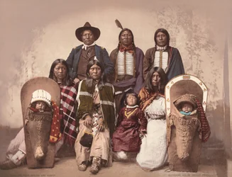Ute-Häuptling Severo und Familie, ca. 1885, veröffentlicht 1900
