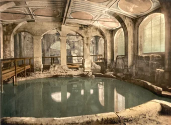 Römische Bäder und Abtei, Rundbad, Bath, ca. 1890-1900