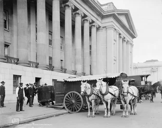 US-Finanzministerium Währungswagen, Washington, D.C., ca. 1906 (s/w Foto)