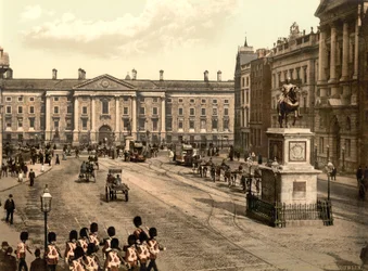 College Green, Dublin, ca. 1890-1900 (Photochrom)