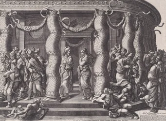 Christus und die Ehebrecherin, 1575 neu veröffentlicht 1613