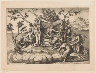 Leto nach der Geburt von Apollo und Diana