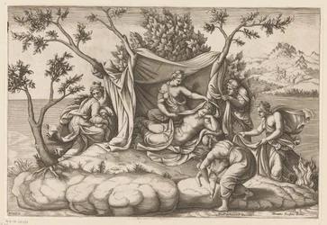 Leto nach der Geburt von Apollo und Diana