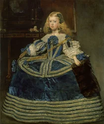 Infantin Margarita Teresa in einem blauen Kleid