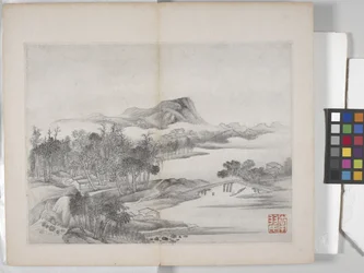 Album mit Landschaftsgemälden