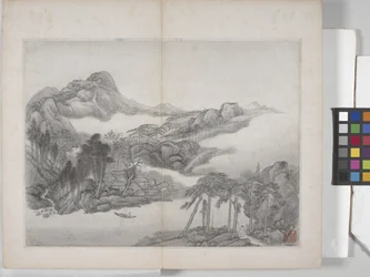 Album mit Landschaftsgemälden