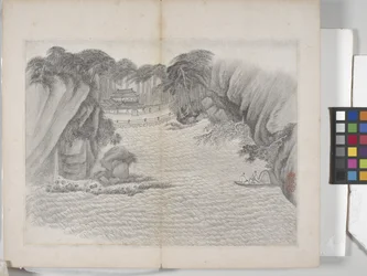 Album mit Landschaftsgemälden