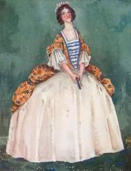 Eine Frau aus der Zeit von Königin Anne 1702-1714