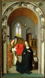 Die Verkündigung, ca. 1445 (Detail)