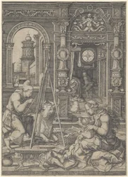 Der heilige Lukas malt die Jungfrau, 1526