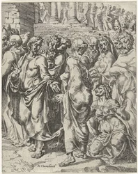 Heilung der Frau, die an Blutungen litt (Der Fall und die Erlösung der Menschheit durch das Leben und die Passion Christi)