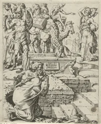 Rebekka trifft Eliëzer am Brunnen