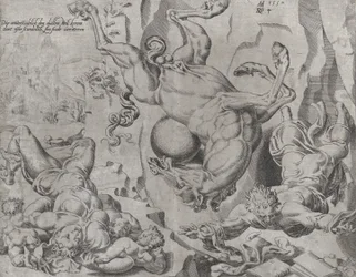 Die Welt vergeht zusammen mit Wissen und Liebe, aus Die ungebändigte Welt, Platte 4..., 1550