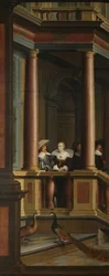 Eine siebenteilige dekorative Sequenz: Eine Außentreppe