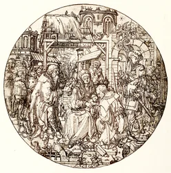 Die Heiligen Drei Könige verehren das Jesuskind