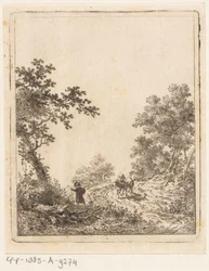 Waldweg mit Figuren