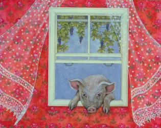 Trauben am Fenster